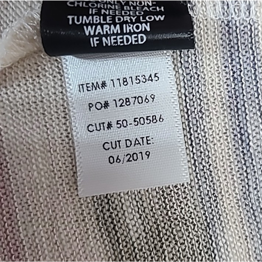 Torrid Multi Stripe Slub Knit Cardigan Women's 3X Open Front 3/4 Sleeves Stretch - Picture 7 of 7